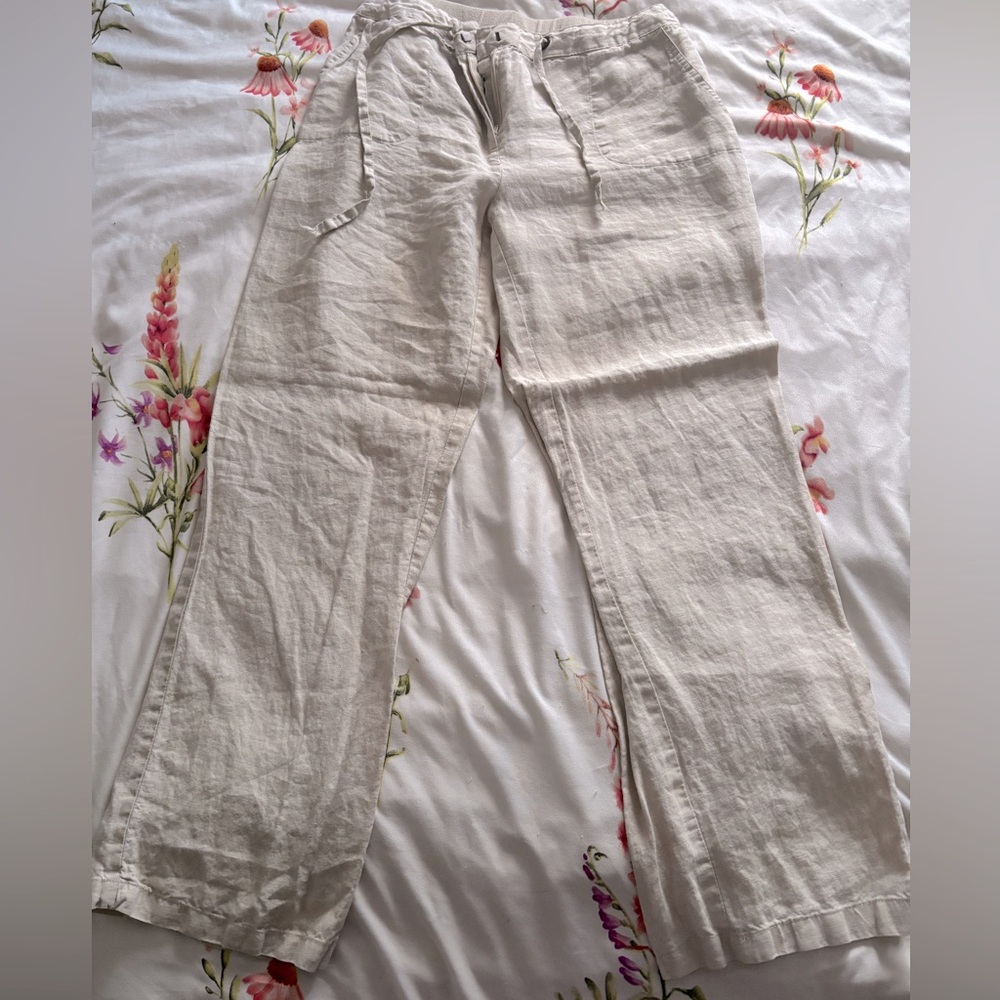 100% linen pants size 12